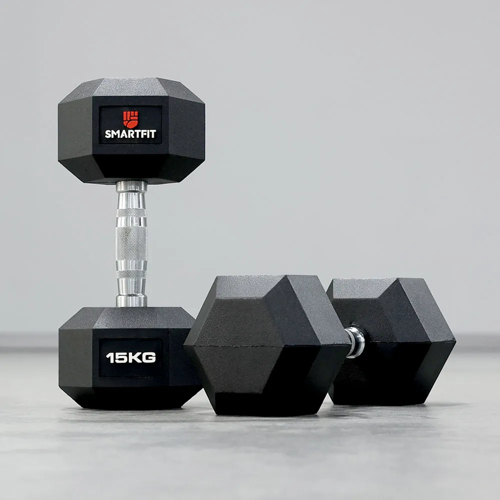 Rubber Hex Dumbbell DBR003B