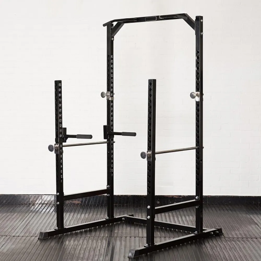 Half Power Cage Weight Lifting Squat Rack & Dip Station Tower WB067